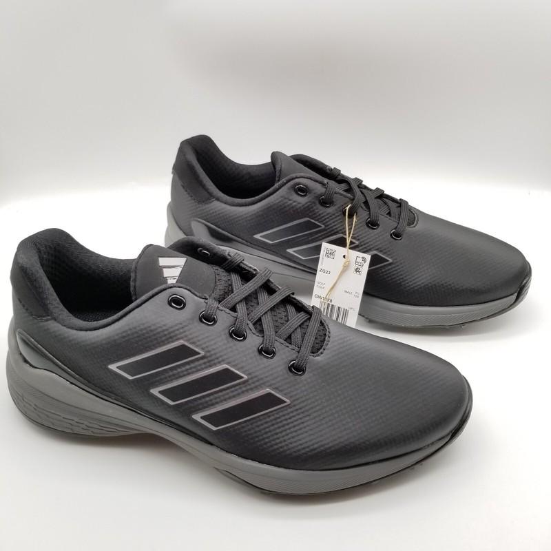 Size 10 - Adidas ZG23 Golf Black Silver Metallic