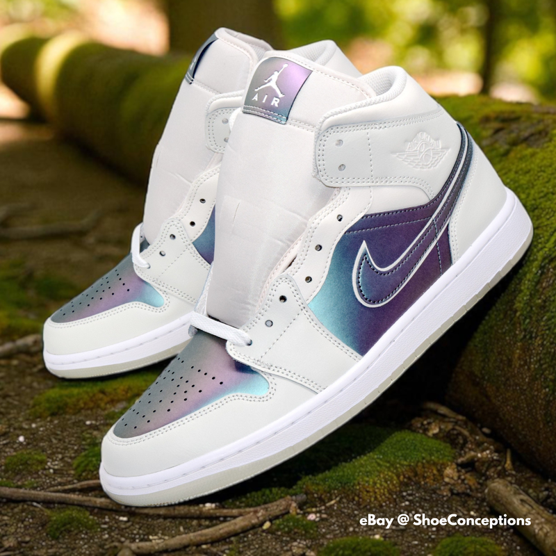 Size 10 - Air Jordan 1 Mid Phantom Iridescent