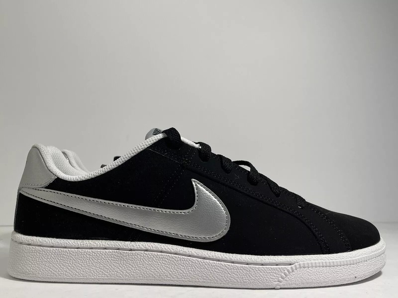 Size 10 - Nike Court Royale Black Metallic Silver W