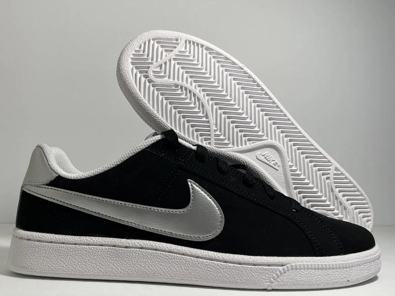 Size 10 - Nike Court Royale Black Metallic Silver W