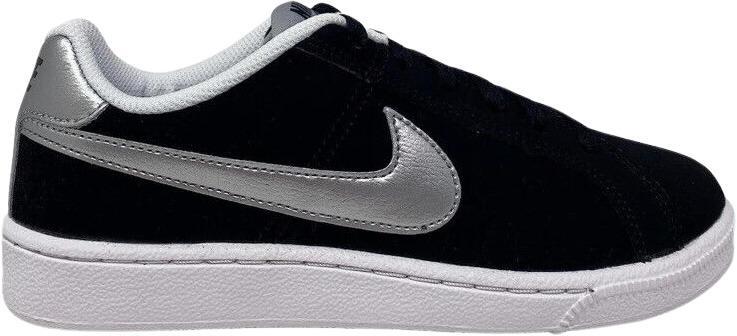 Size 10 - Nike Court Royale Black Metallic Silver W