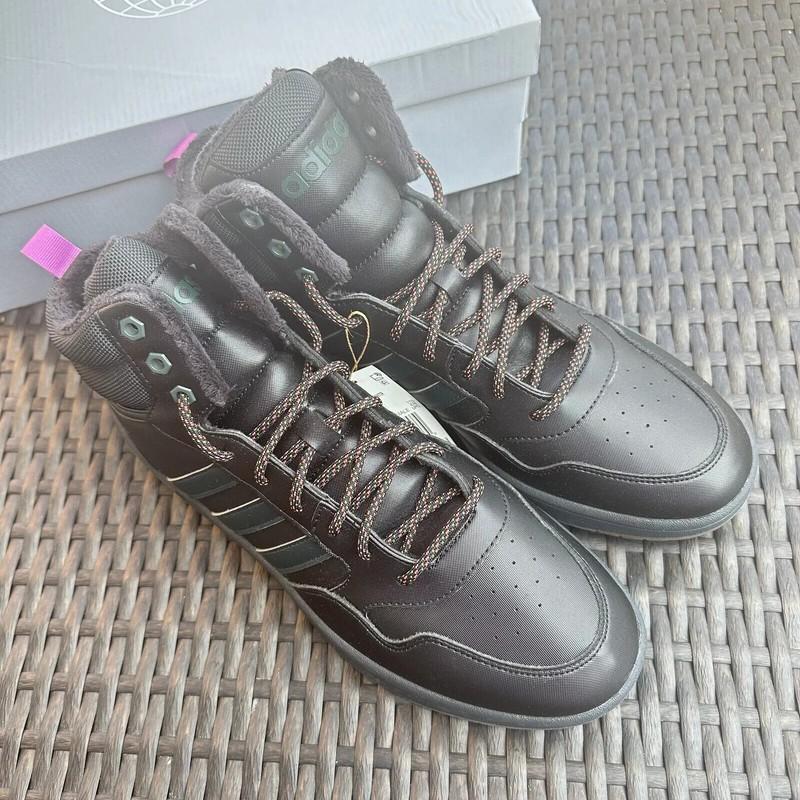 Size 11.5 - Adidas Hoops 3.0 Winter Mid Black Shadow Green Gum