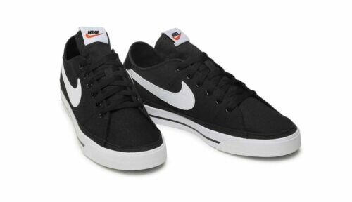 Size 11.5 - Nike Court Legacy Canvas Black White