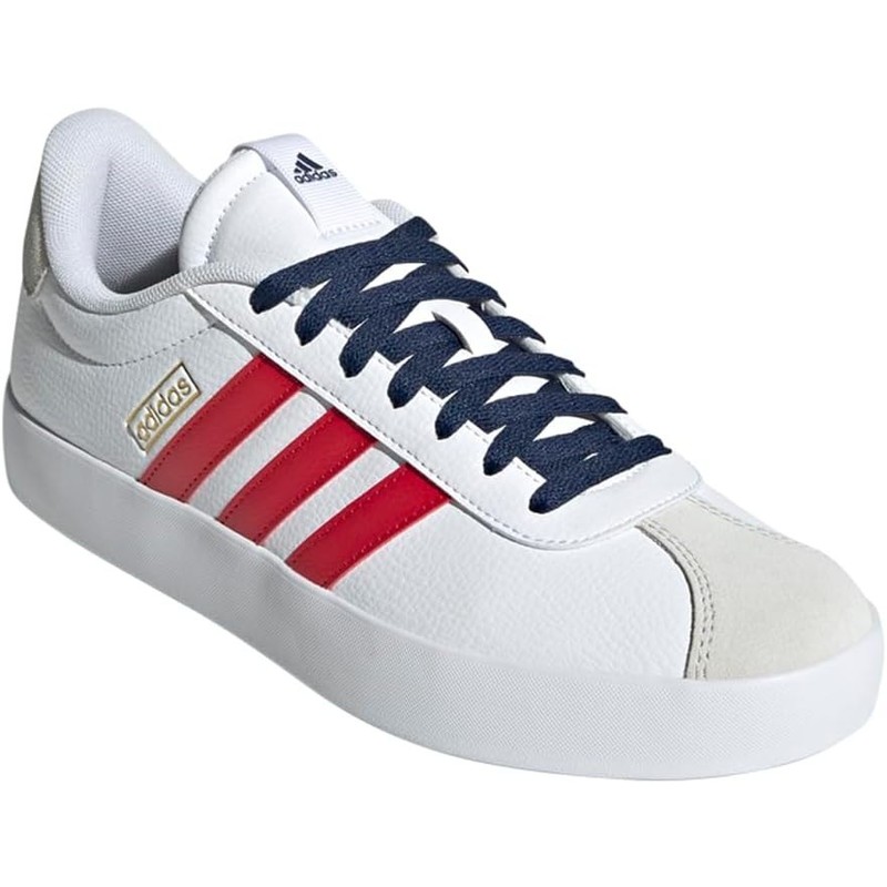 Size 11 - Adidas VL Court 3.0 White Scarlet Navy