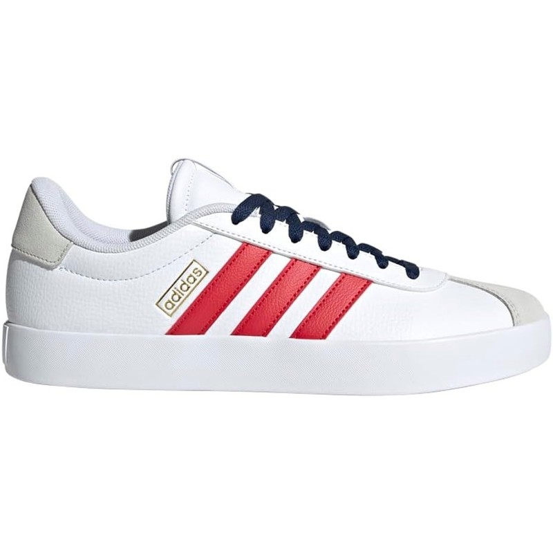 Size 11 - Adidas VL Court 3.0 White Scarlet Navy