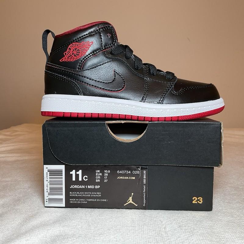 Size 11 (PS) - Jordan 1 Retro Mid Gym Red - 640734-605