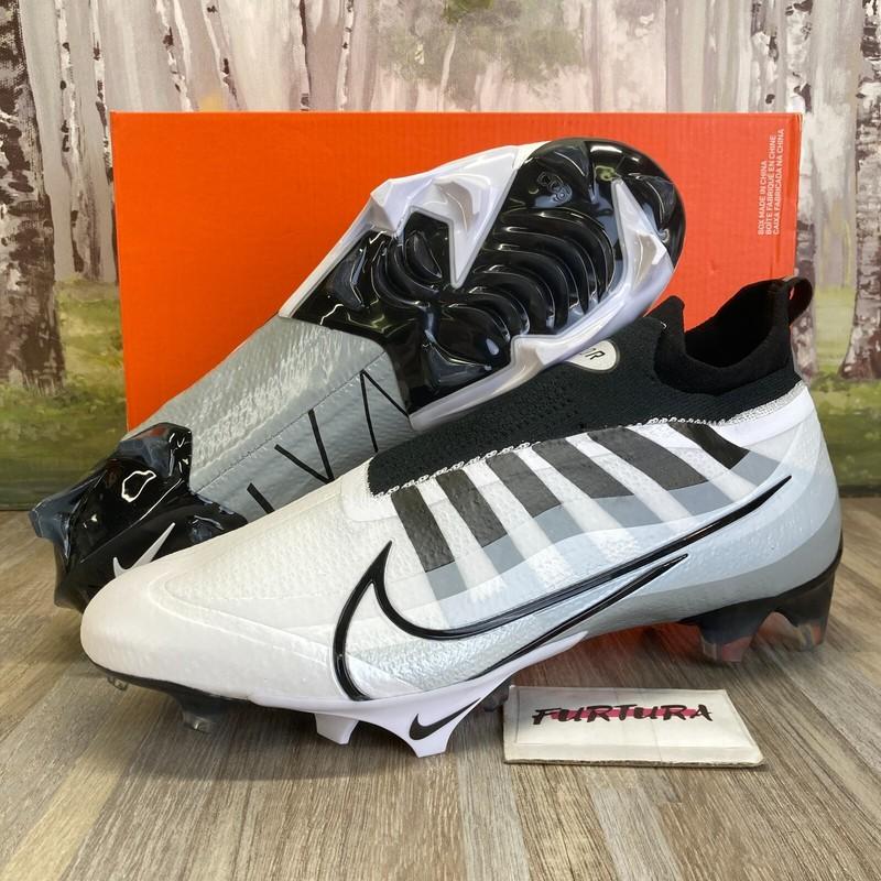 Size 12.5 - Nike Vapor Edge Elite 360 Flyknit White Metallic Silver