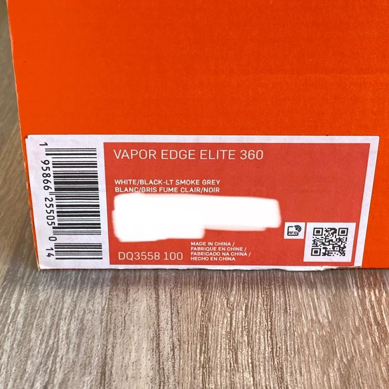 Size 12.5 - Nike Vapor Edge Elite 360 Flyknit White Metallic Silver