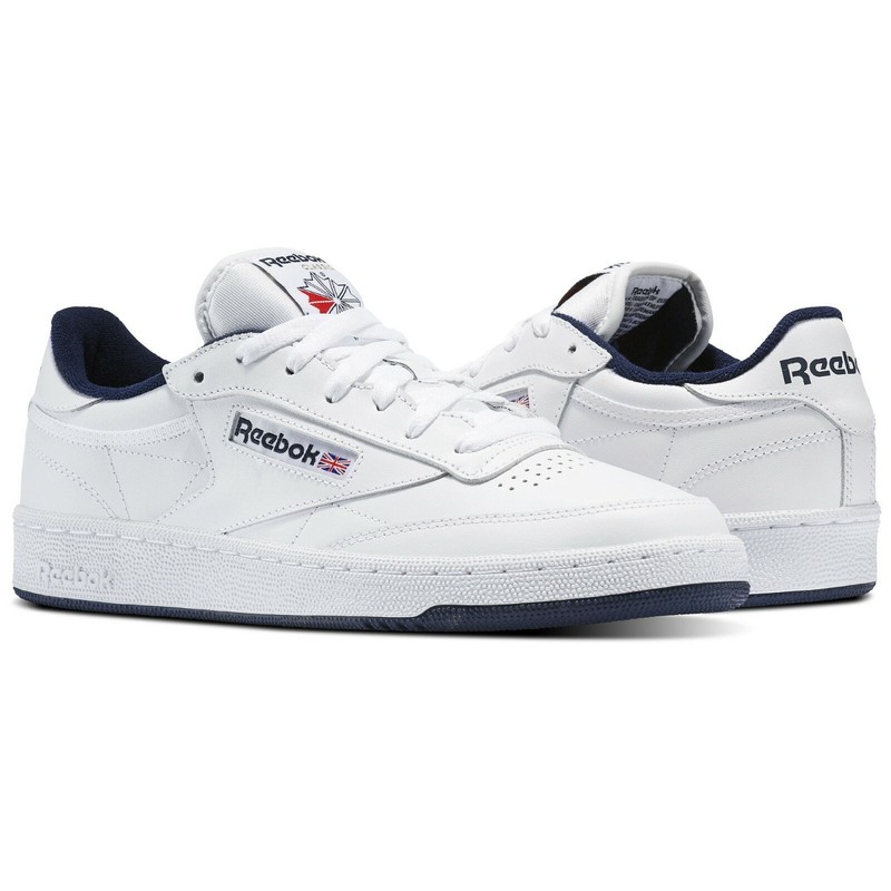 Size 12 - Reebok Club C 85 White Navy