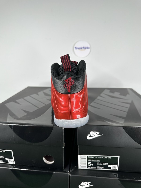 Size 4/5/6.5 GS Nike Little Posite One 2023 Mid Metallic Red - FJ1258-600