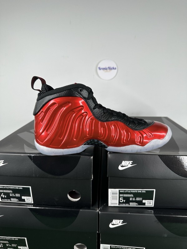 Size 4/5/6.5 GS Nike Little Posite One 2023 Mid Metallic Red - FJ1258-600