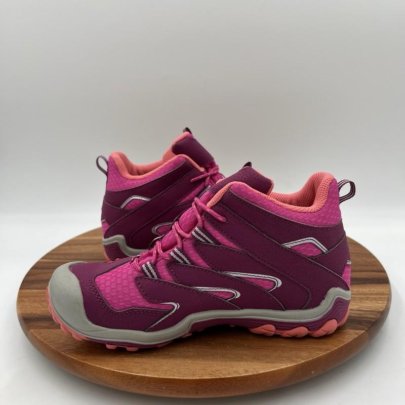 Size 4.5 M Merrell Big Kids Chameleon 7 Access Mid Pink Waterproof Hiking Boots