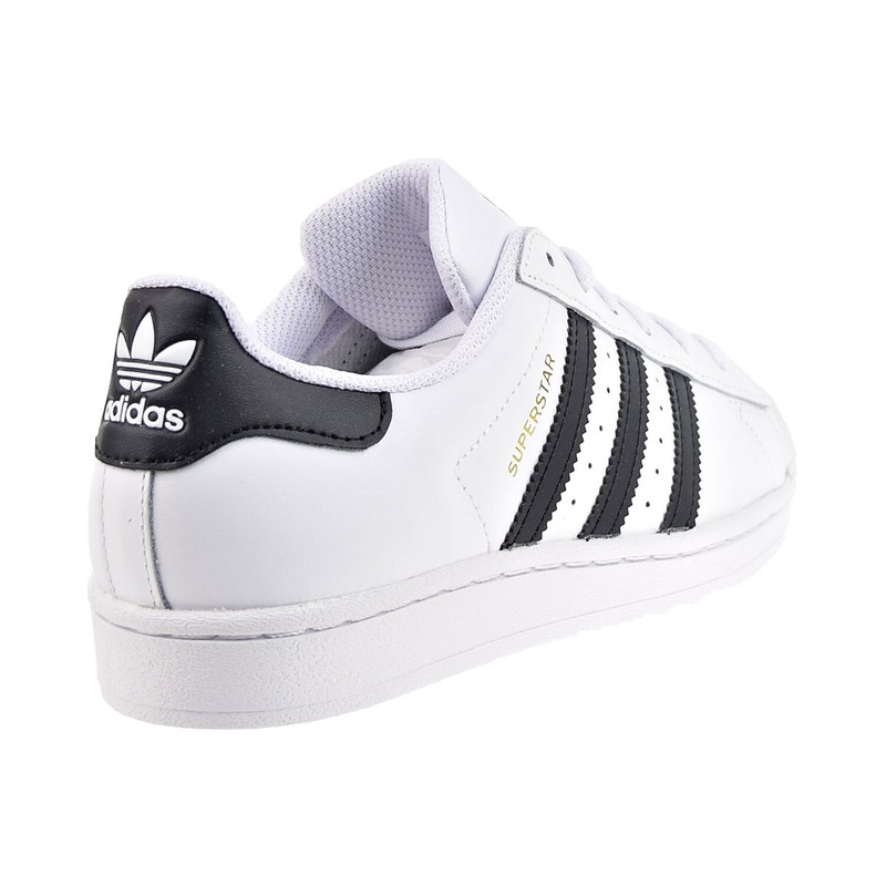Size 4 (GS) - Adidas Superstar Low White Black - FU7712