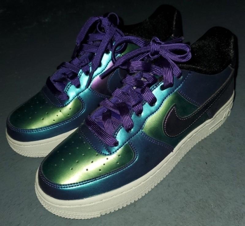Size 5.5 (GS) - Nike Air Force 1 LV8 Low Purple Neptune Green