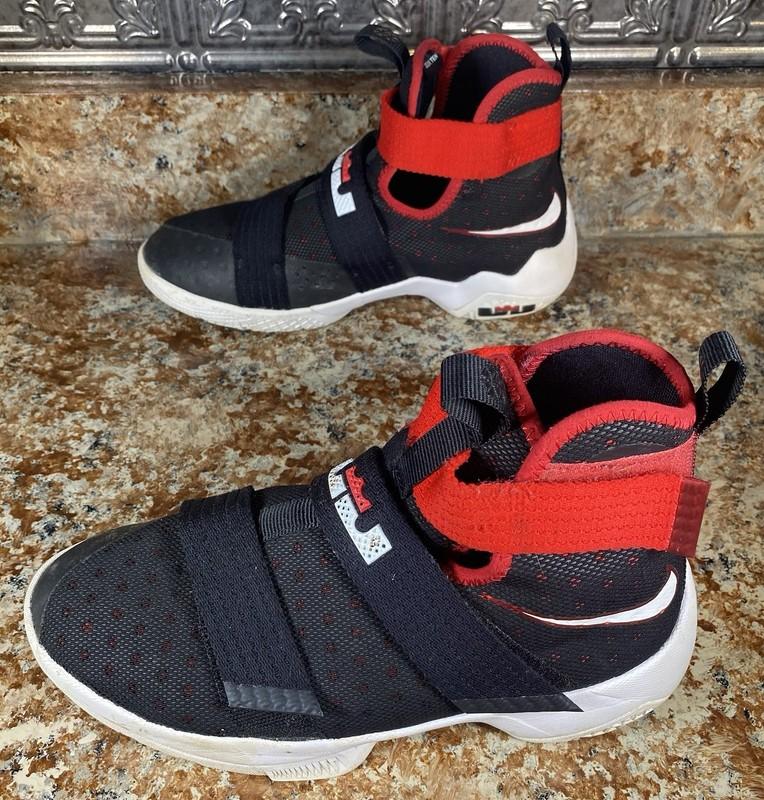 Size 5.5 (GS) - Nike LeBron Soldier 10 High Black