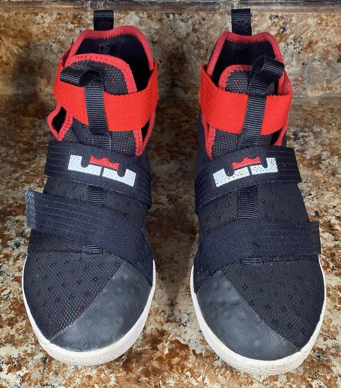 Size 5.5 (GS) - Nike LeBron Soldier 10 High Black