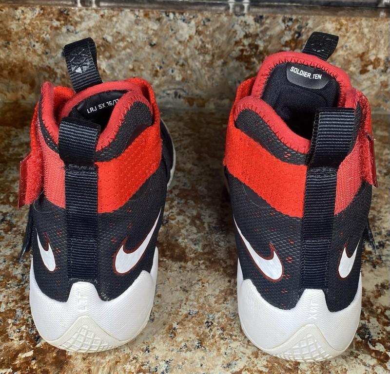 Size 5.5 (GS) - Nike LeBron Soldier 10 High Black