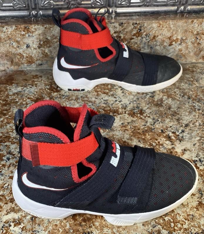 Size 5.5 (GS) - Nike LeBron Soldier 10 High Black