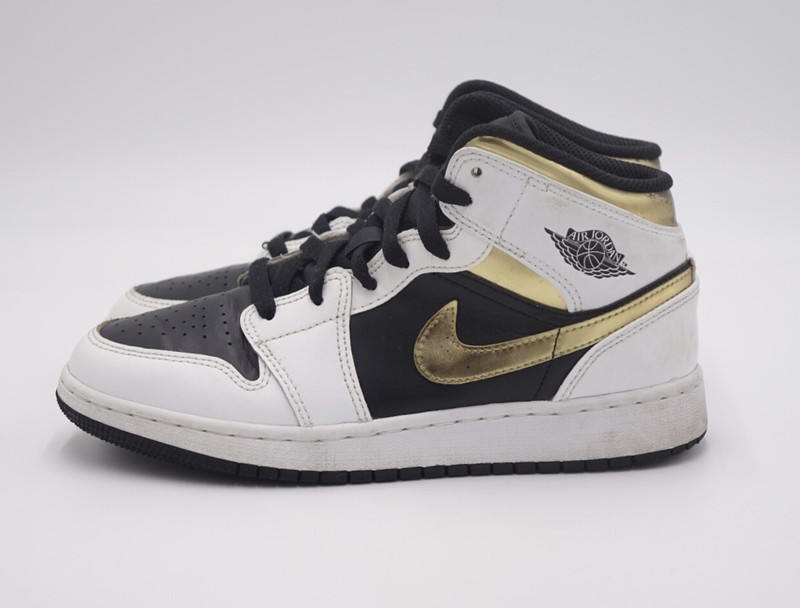 Size 5.5Y - JORDAN 1 MID GS 'WHITE GOLD'