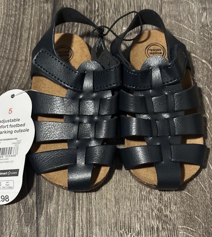 Size 5 Baby Boy Cage Sandals Fisherman Hook & Loop NEW NWT