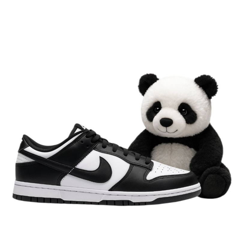 Size 5 - Nike Dunk Low Black White W