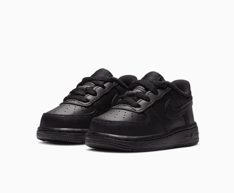 Size 5c - Nike Air Force 1 Triple Black Toddler Authentic - Brand New