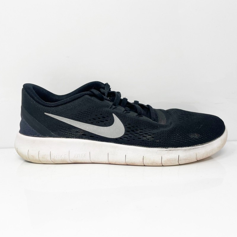Size 6.5 (GS) - Nike Free RN Low Black Silver
