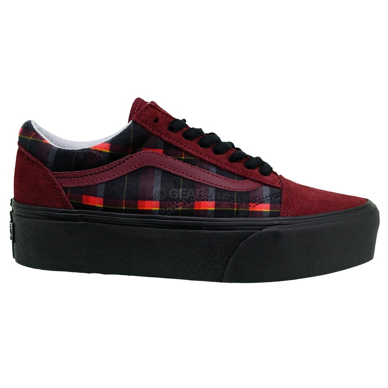Size 6.5 - VANS Old Skool Stackform Velvet Plaid