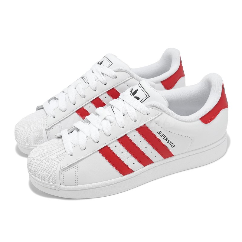 Size 6 - Adidas Superstar 2 White Scarlet