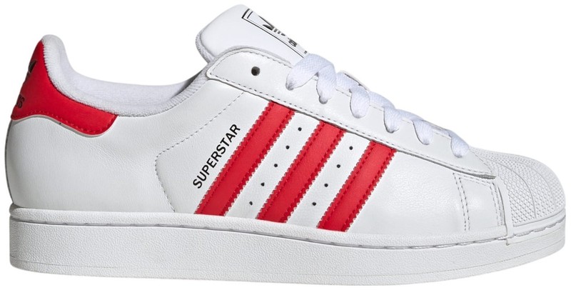 Size 6 - adidas Superstar 2 White Scarlet