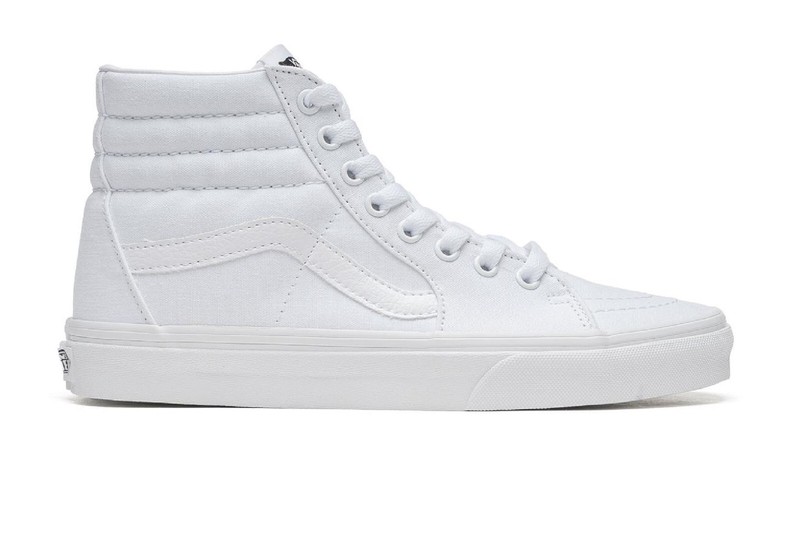 Size 7.5 - VANS Sk8- Canvas High True White