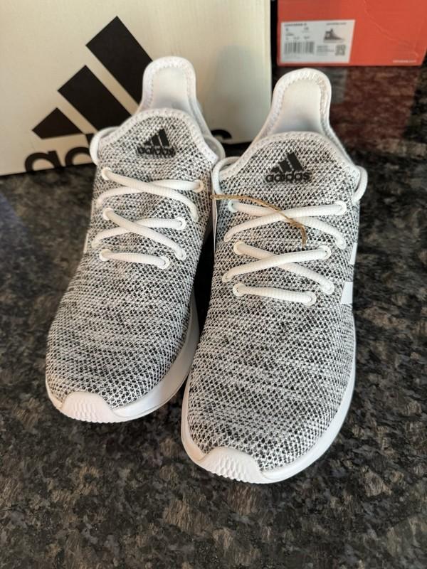 Size 7 - Adidas Cloudfoam Pure Heather White W