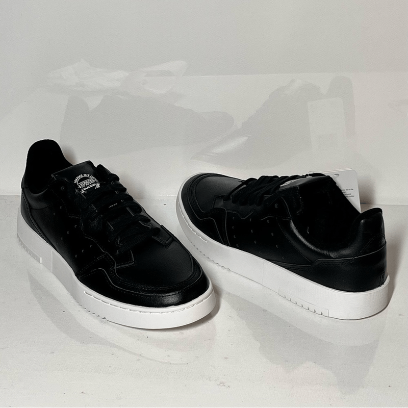 Size 7 (GS) - Adidas Supercourt Low Core Black