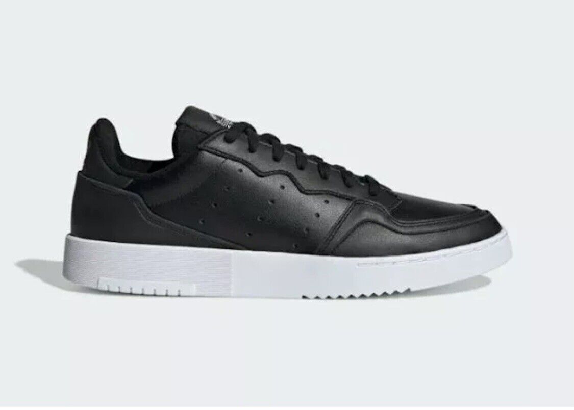 Size 7 (GS) - adidas Supercourt Low Core Black