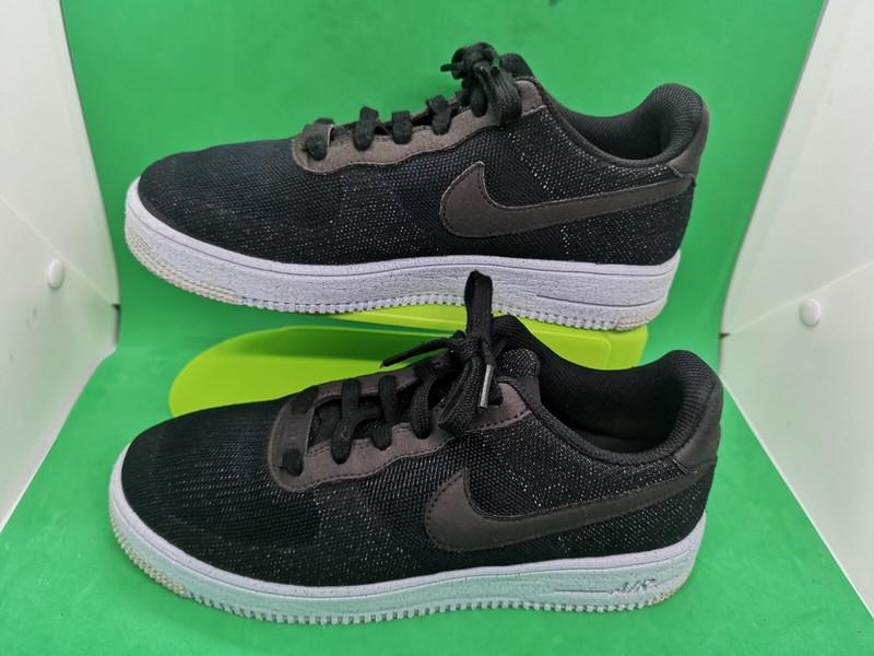 Size 7 (GS) - Nike Air Force 1 Crater Flyknit Low Black Chambray Blue