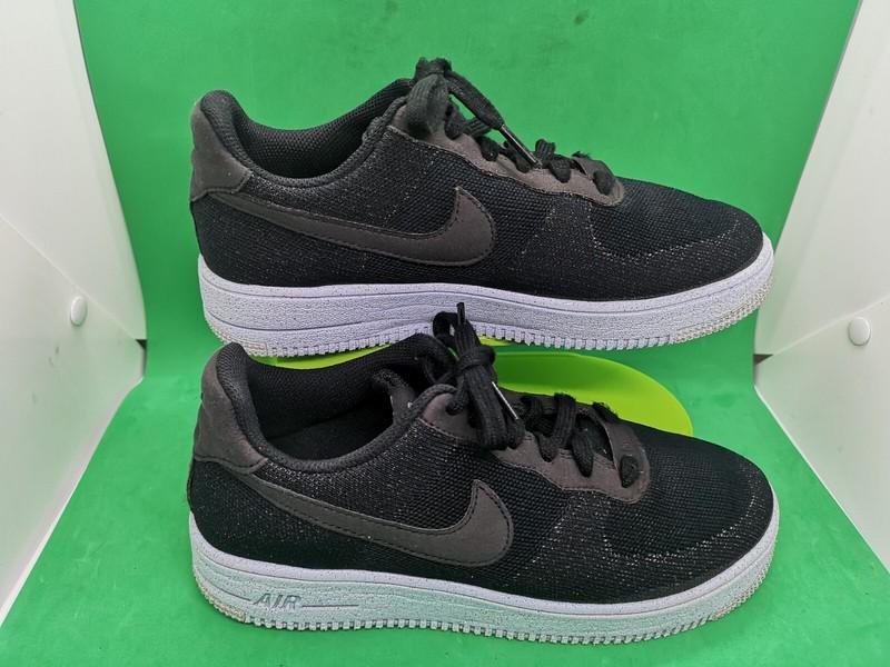 Size 7 (GS) - Nike Air Force 1 Crater Flyknit Low Black Chambray Blue