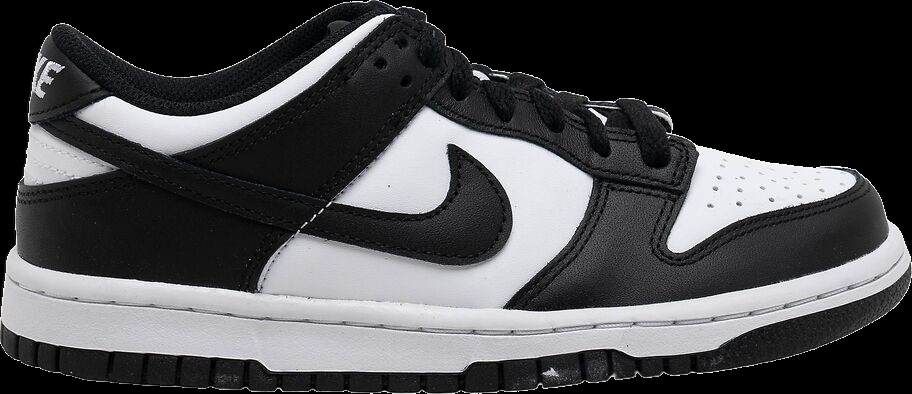 Size 7 (GS) - Nike Dunk Low Black White