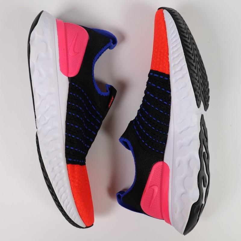 Size 7 - Nike React Phantom Run Flyknit 2 Black Bright Crimson W
