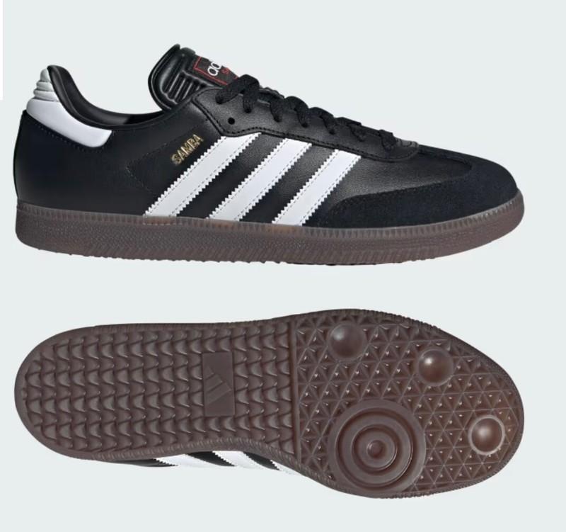 Size 8.5 - Adidas Samba Indoor Black White Gum