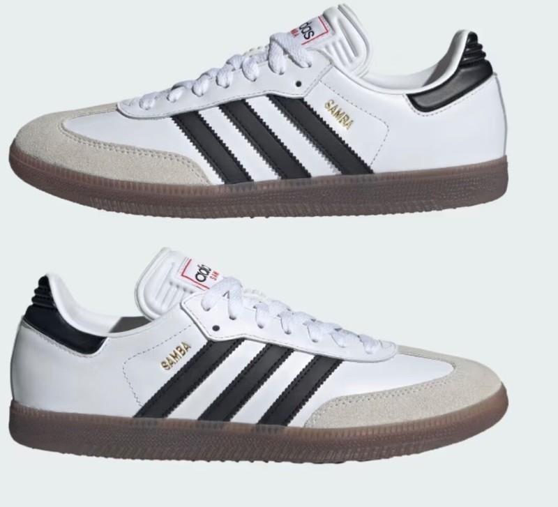 Size 8.5 - Adidas Samba Indoor White Black Gum
