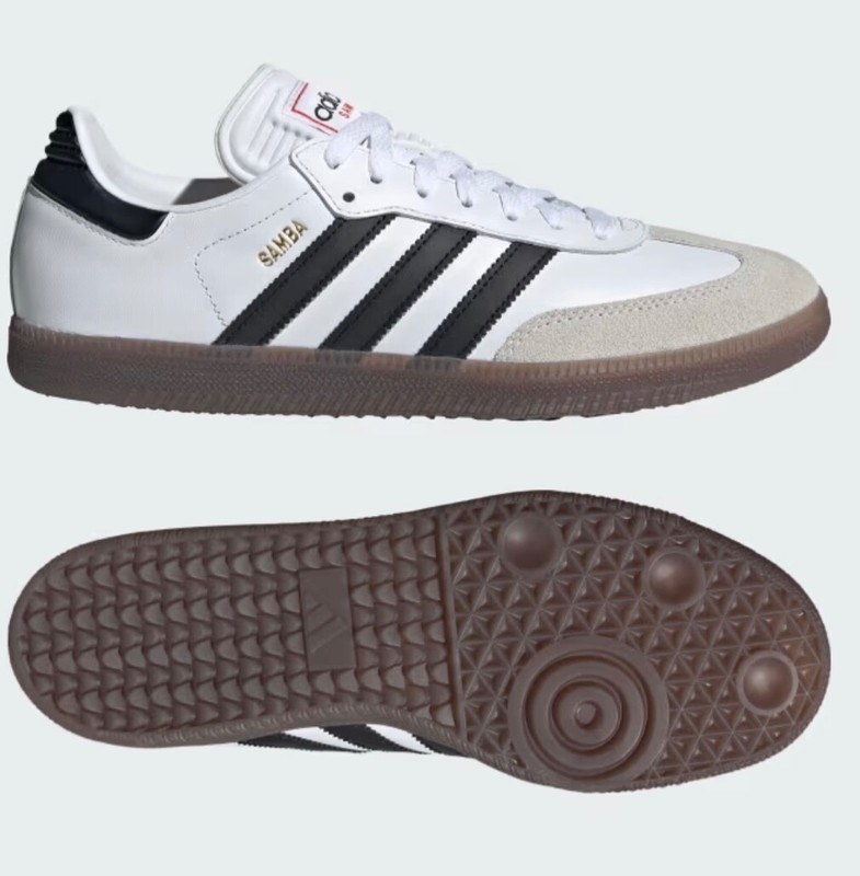 Size 8.5 - Adidas Samba Indoor White Black Gum
