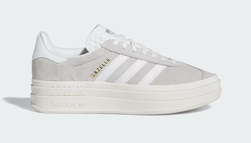 Size 8 - Adidas Gazelle Bold Grey White W