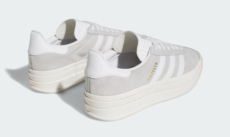 Size 8 - Adidas Gazelle Bold Grey White W