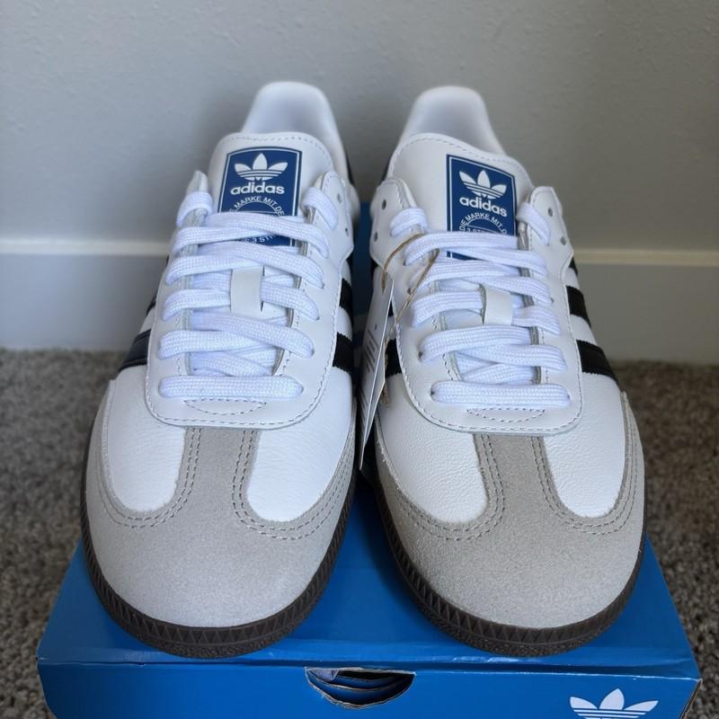 Size 8 - Adidas Samba OG White Clear Granite W