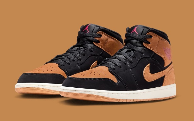 Size 8 - Air Jordan 1 Mid Black Flax