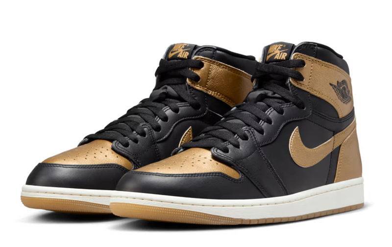 Size 8 - Air Jordan 1 Retro OG High Black Gold