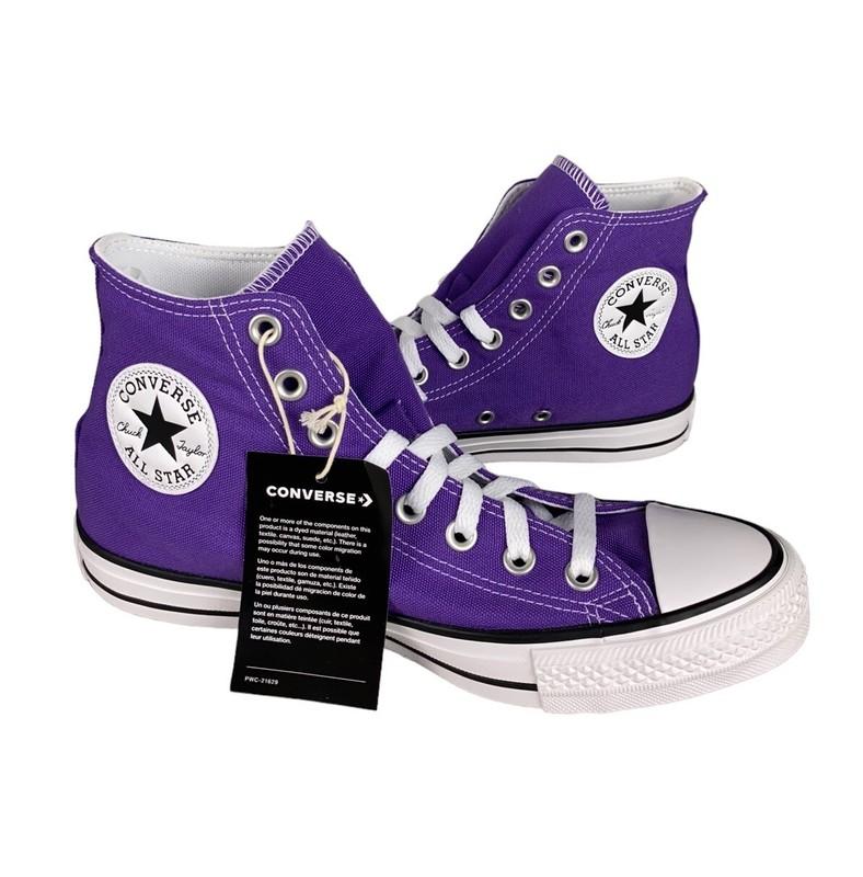 Size 8 - Converse Chuck Taylor All Star High Electric Purple