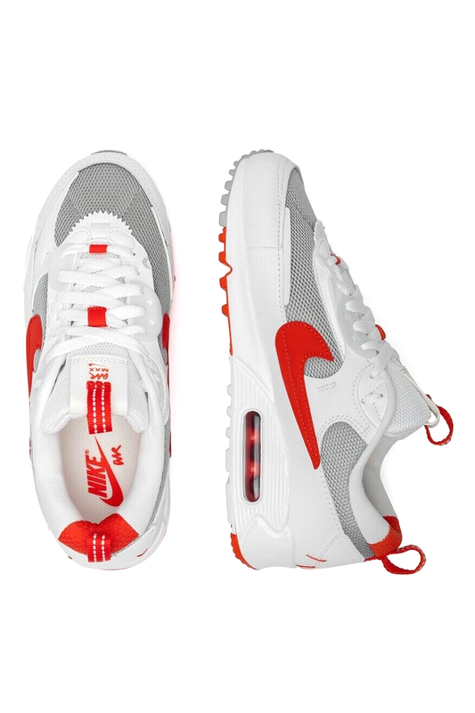Size 8 - Nike Air Max 90 Futura White Picante Red W
