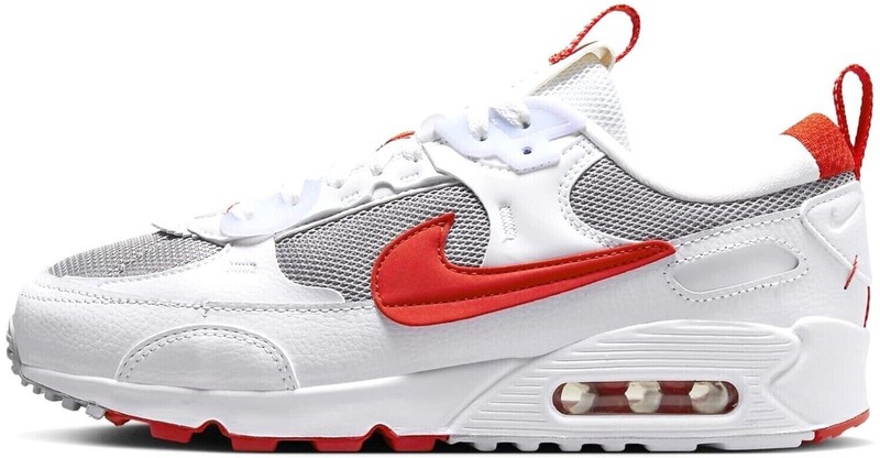 Size 8 - Nike Air Max 90 Futura White Picante Red W