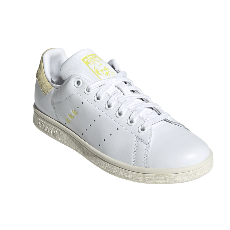 Size 9.5 - Adidas Stan Smith White Powder Yellow W